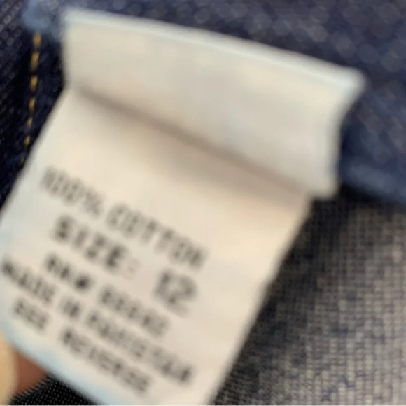 Forenza Long Denim Skirt 12 Midi Maxi Front Slit 100% Cotton Blue Back Zip Boho - Picture 8 of 11